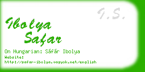 ibolya safar business card